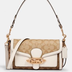 Coach Signature Jade 2723 Shoulder Bag In Light Khaki Chalk