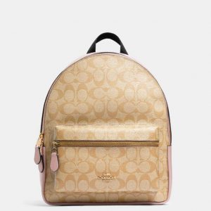 Coach Medium Charlie Backpack In Signature Canvas 32200 (IM/Light Khaki Blossom)