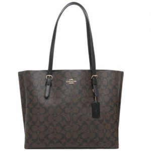 Coach Mollie Tote In Signature Canvas 1665 (IM/Brown Black)