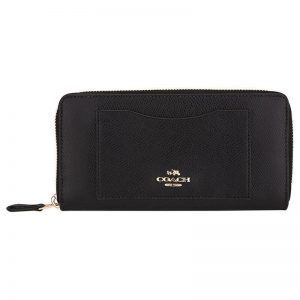 Coach Accordion Zip F54007 Wallet In Black