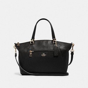 Coach Prairie Satchel 79997 In Black Leather With Gold Hardware