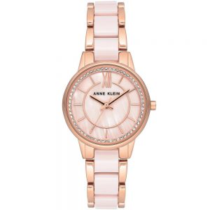 (PREORDER) Anne Klein Swarovski Crystals Ceramic Bracelet Watch AK-3344LPRG