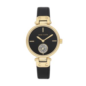 (PREORDER) Anne Klein Swarovski Crystal Accented Watch AK-3380BKBK