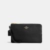COACH-DOUBLE-ZIP-WALLET-F87587-IMITATION-GOLD-BLACK