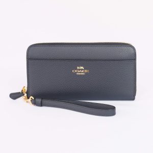 Coach Accordion Zip Wallet F76517 In Midnight