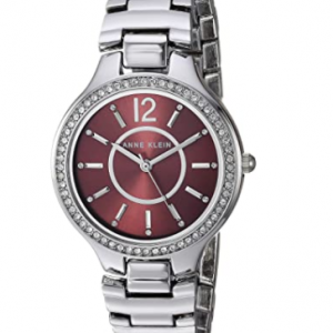 (PREORDER) Anne Klein Women's Swarovski Crystal Accented Tone Bracelet Watch AK-1855MVSV