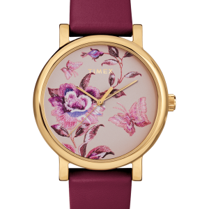 (PREORDER) Timex Full Bloom 38mm Leather Strap Watch TW2U19200