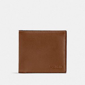 Coach Double Billfold F75084 Wallet In Dark Saddle