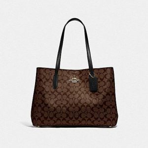 Coach Signature Large Avenue Carryall F79987 In Brown Black