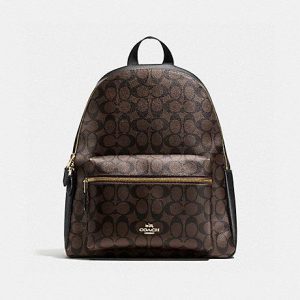 Coach Signature Charlie Backpack F58314 In Brown Black