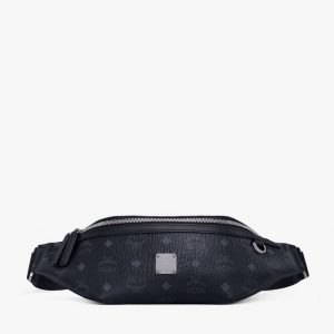 (PREORDER) MCM Fursten Belt Bag in Visetos Medium (Black | Black)