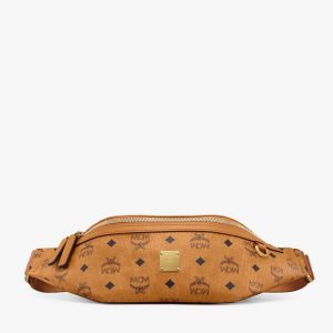 (PREORDER) MCM Fursten Belt Bag in Visetos Medium (Cognac | Cognac)