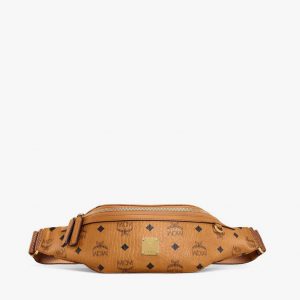 (PREORDER) MCM Fursten Belt Bag in Visetos Small (Cognac | Cognac)