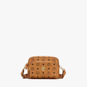 (PREORDER) MCM Klassik Crossbody in Visetos Small (Cognac | Cognac)