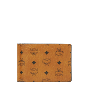 (PREORDER) MCM Money Clip Wallet in Visetos Original (Cognac | Cognac)