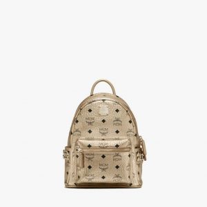 (PREORDER) MCM Stark Backpack in Visetos (Gold | Berlin Gold)