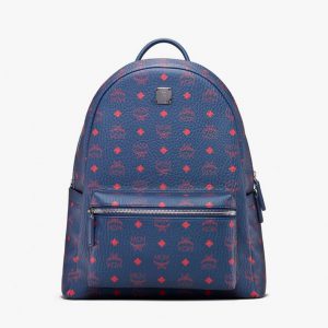 (PRE-ORDER) MCM Stark Backpack in Visetos (Blue | Deep Blue Sea)