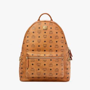 (PREORDER) MCM Stark Side Studs Backpack in Visetos (Cognac | Cognac)