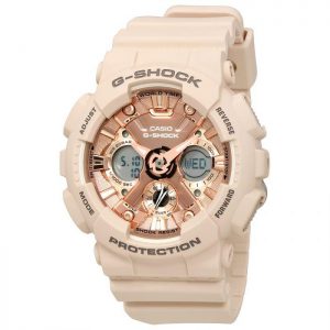 (PREORDER) CASIO UNISEX G-SHOCK RESIN ROSE GOLD-TONE DIAL GMAS120MF4ACR